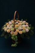148 Корзина с розами из репы, дайкона и зеленой редьки 